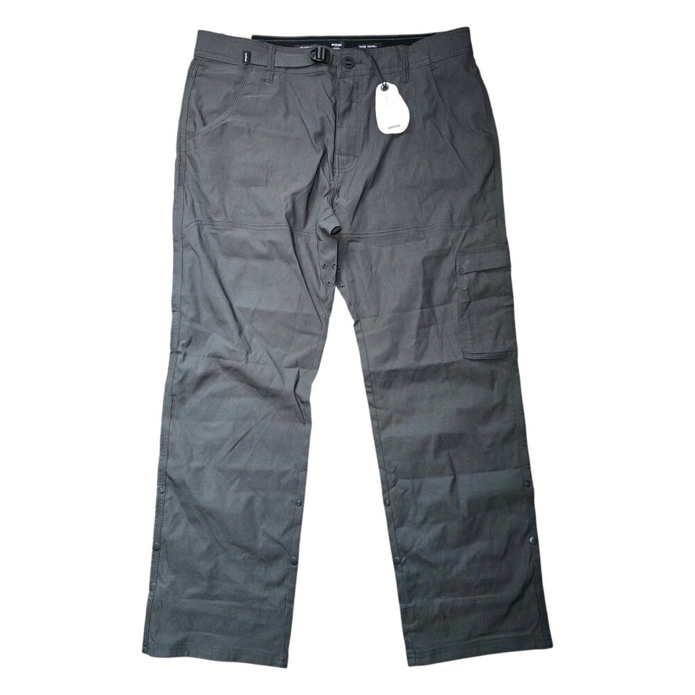 Prana Zion Pant II Relaxed Straight Men's 35x30 Dark Gray Lightweight Hiking NWT